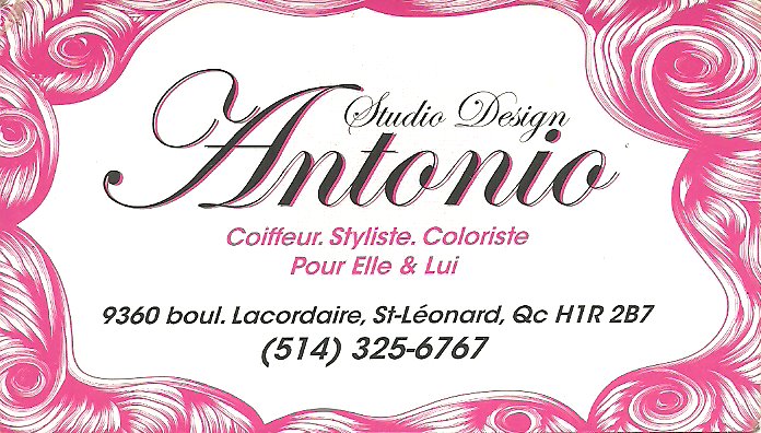 Studio Design Antonio — carte d'affaires